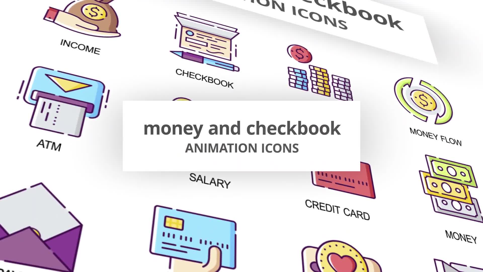 Money & Checkbook Animation Icons Videohive 30041585 After Effects Image 1