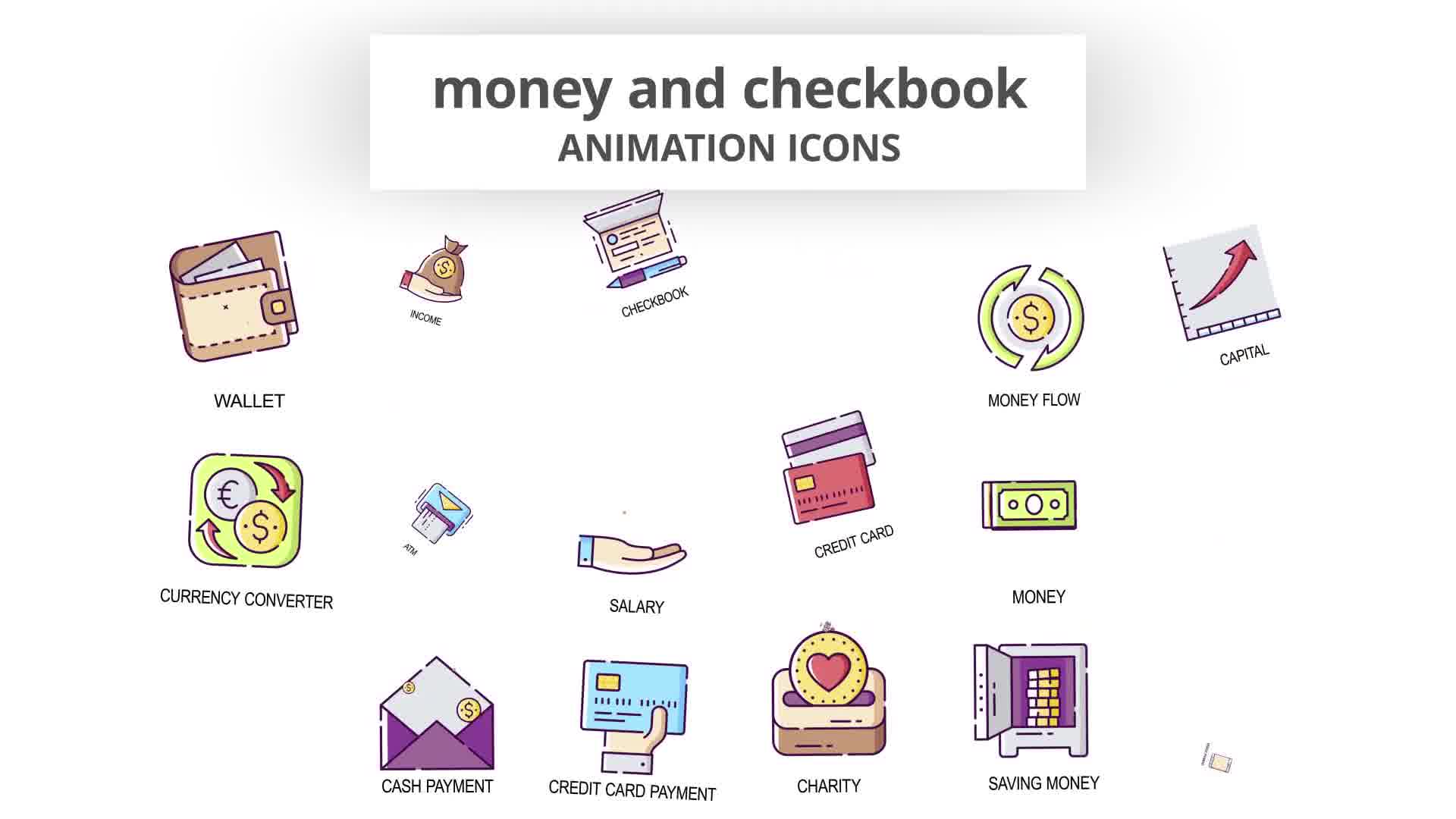 Money & Checkbook Animation Icons Videohive 30041585 After Effects Image 11