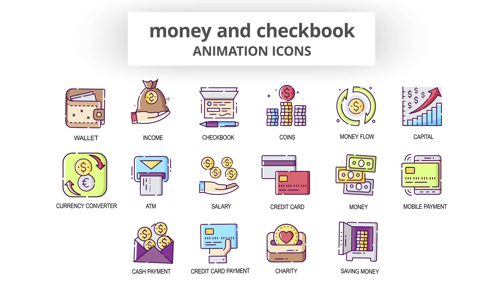 Money & Checkbook Animation Icons Videohive 30041585 After Effects Image 5