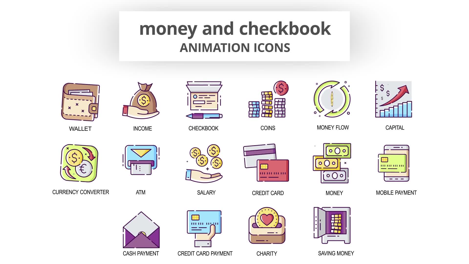 Money & Checkbook Animation Icons Videohive 30041585 After Effects Image 7