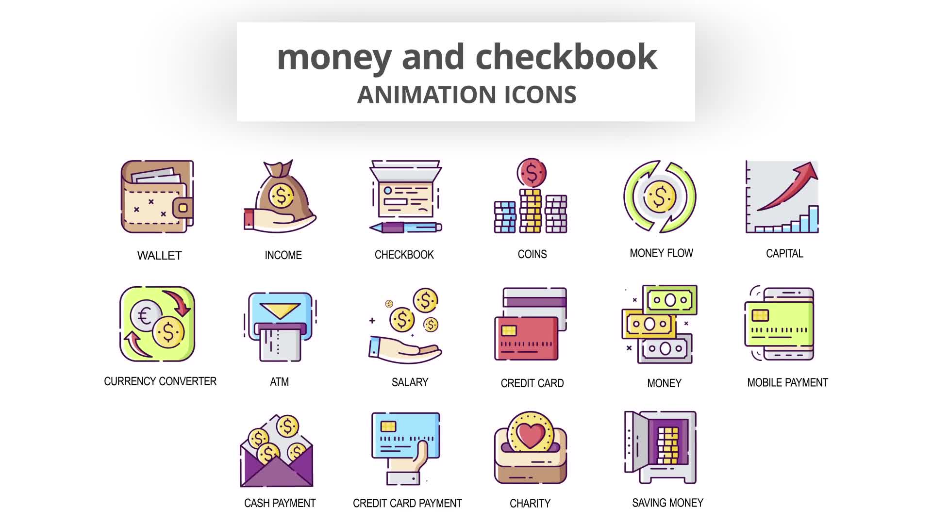 Money & Checkbook Animation Icons Videohive 30041585 After Effects Image 8