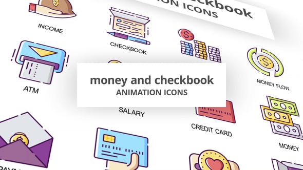 Money & Checkbook Animation Icons - 30041585 Download Videohive
