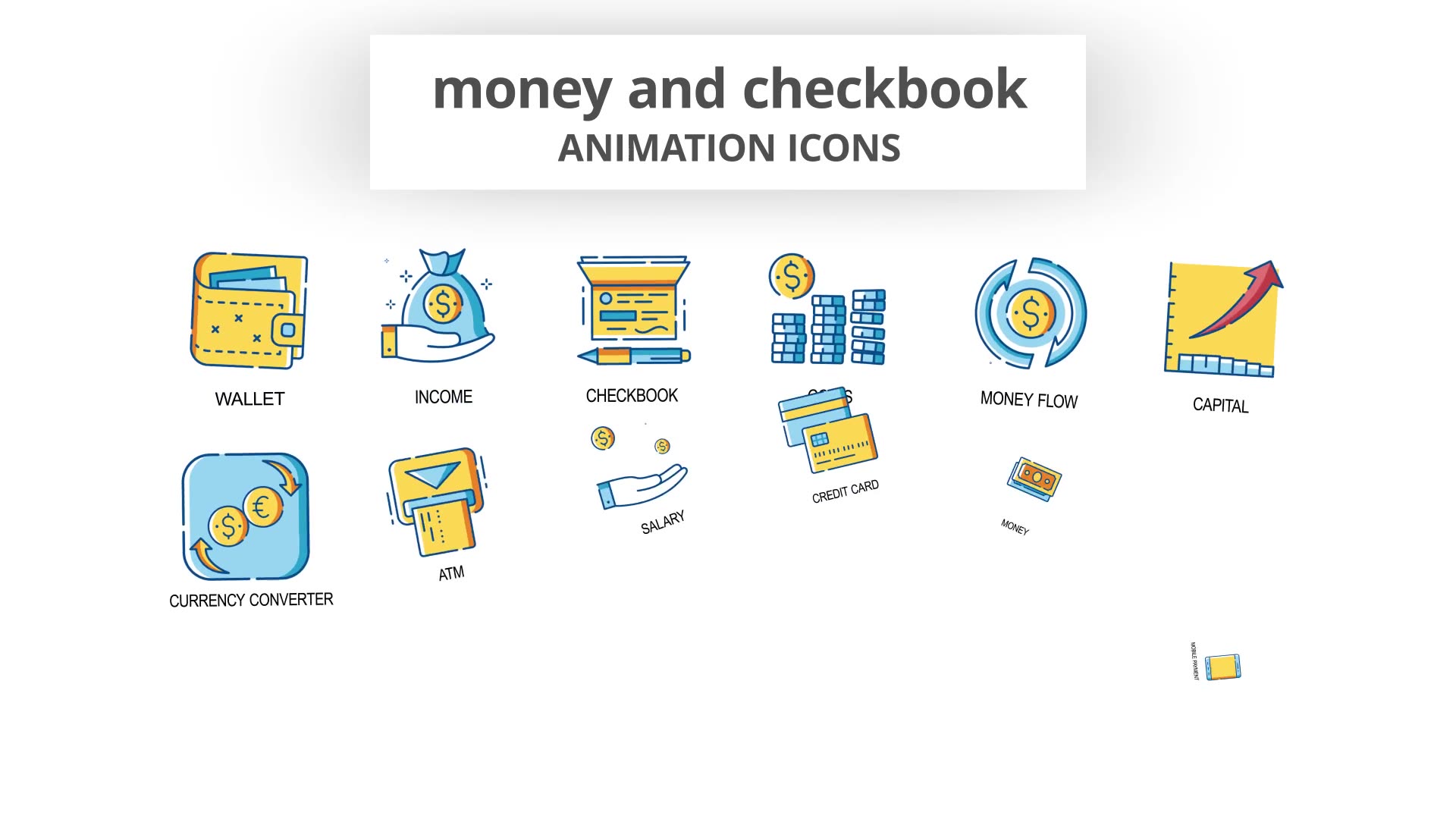 Money & Checkbook Animation Icons Videohive 30260902 After Effects Image 4