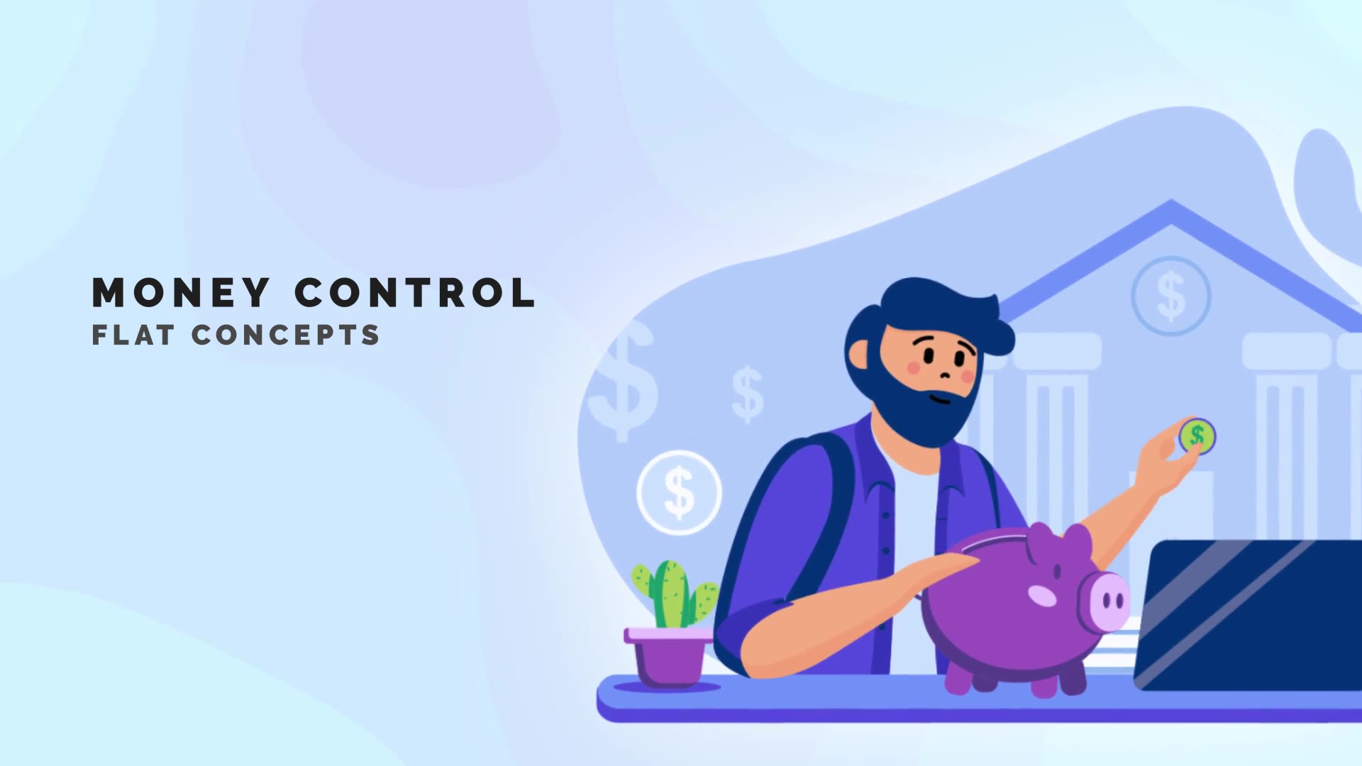 Money control Flat Concept Videohive 33459207 After Effects Image 2
