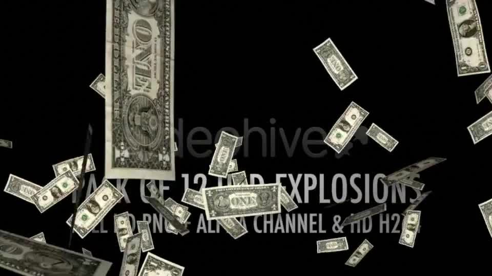 Money Explosion US Dollars Pack of 12 Videohive 4382949 Motion Graphics Image 1