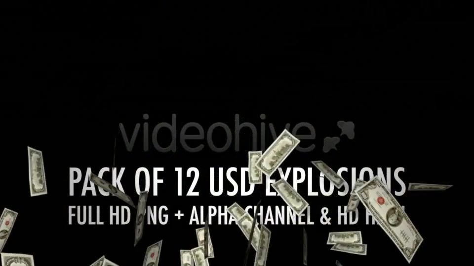 Money Explosion US Dollars Pack of 12 Videohive 4382949 Motion Graphics Image 10