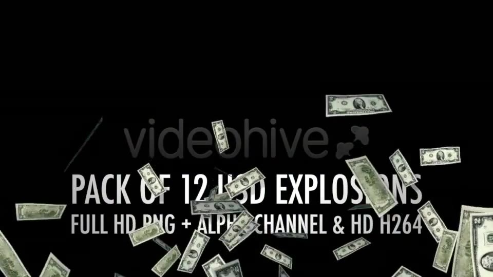 Money Explosion US Dollars Pack of 12 Videohive 4382949 Motion Graphics Image 3