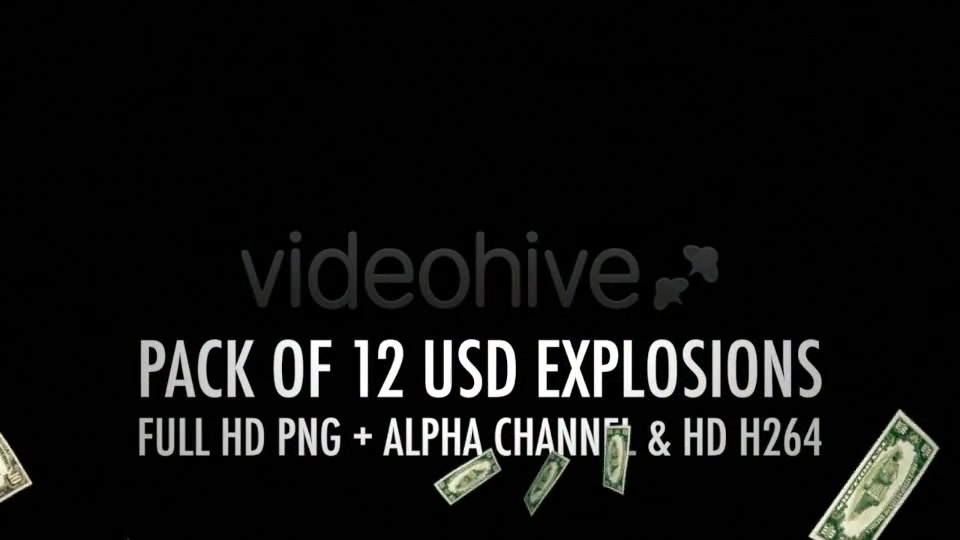 Money Explosion US Dollars Pack of 12 Videohive 4382949 Motion Graphics Image 5