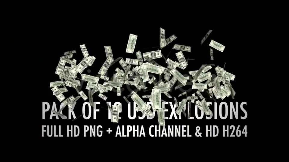 Money Explosion US Dollars Pack of 12 Videohive 4382949 Motion Graphics Image 7