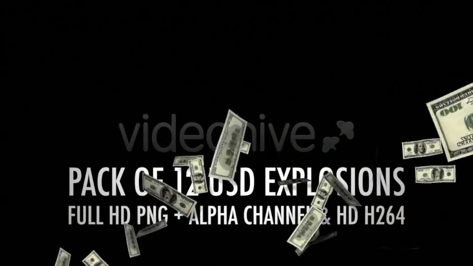 Money Explosion US Dollars Pack of 12 Videohive 4382949 Motion Graphics Image 9