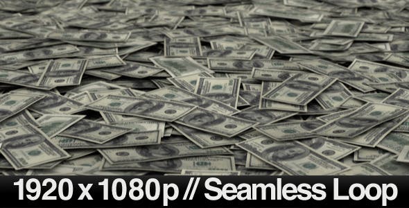 Money Pile $100 Dollar Bills Loop - Download 2310532 Videohive