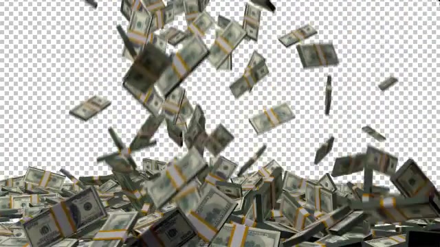 Money Stack Dollars Falling Videohive 4143773 Motion Graphics Image 3