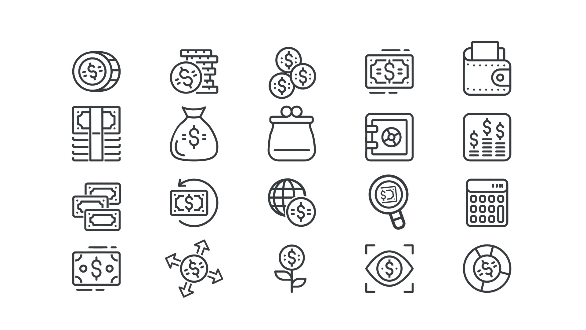 Money User Interface Icons Videohive 34274868 After Effects Image 6