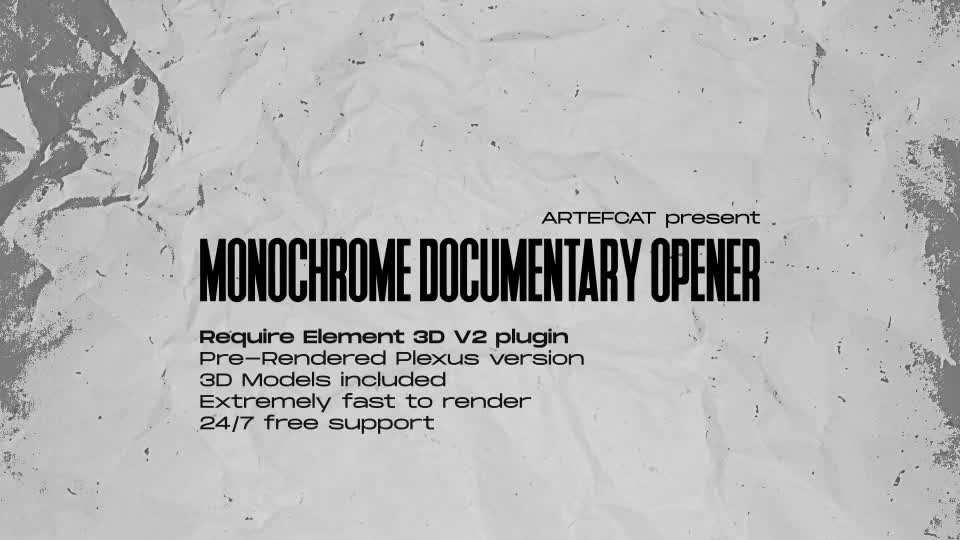 Monochrome Documentary Opener Videohive 35271805 After Effects Image 1
