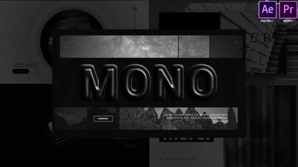 Monochrome Dynamic Typography - Download Videohive 28171459