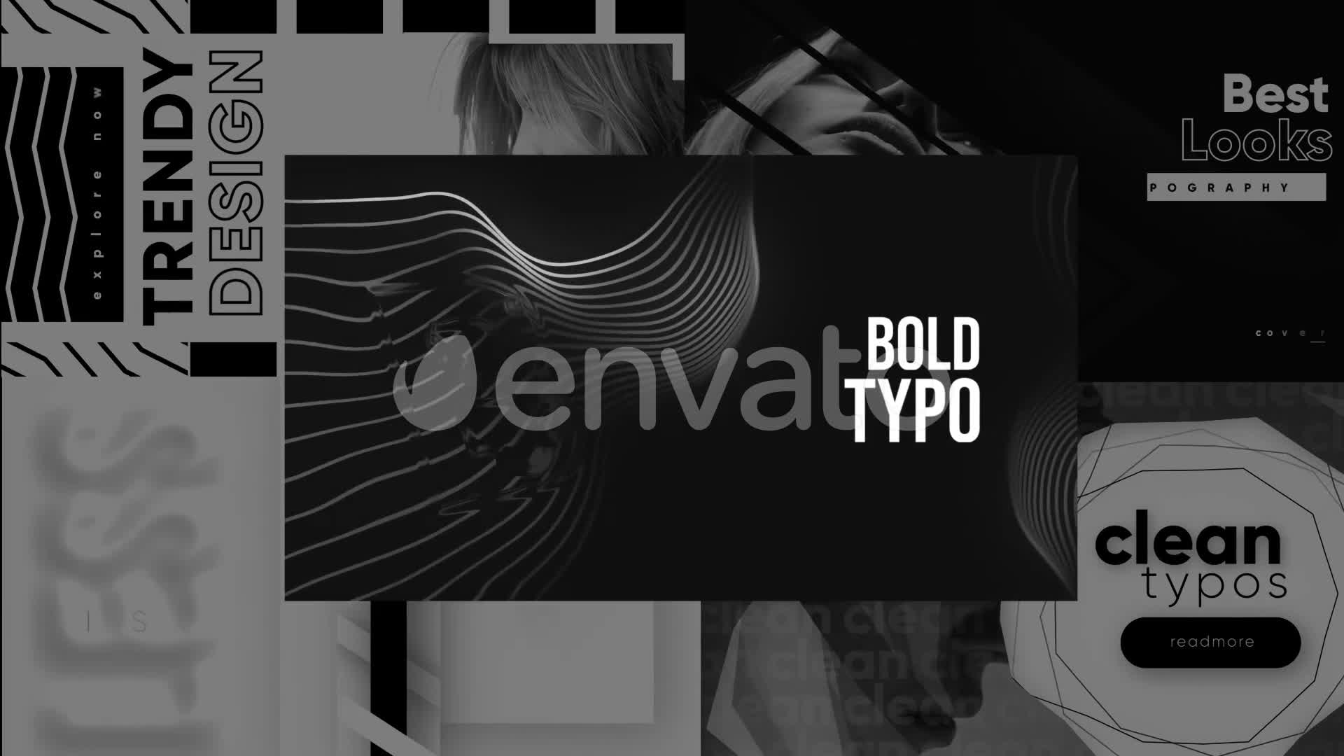Monochrome Trendy Typography Videohive 27481747 After Effects Image 1