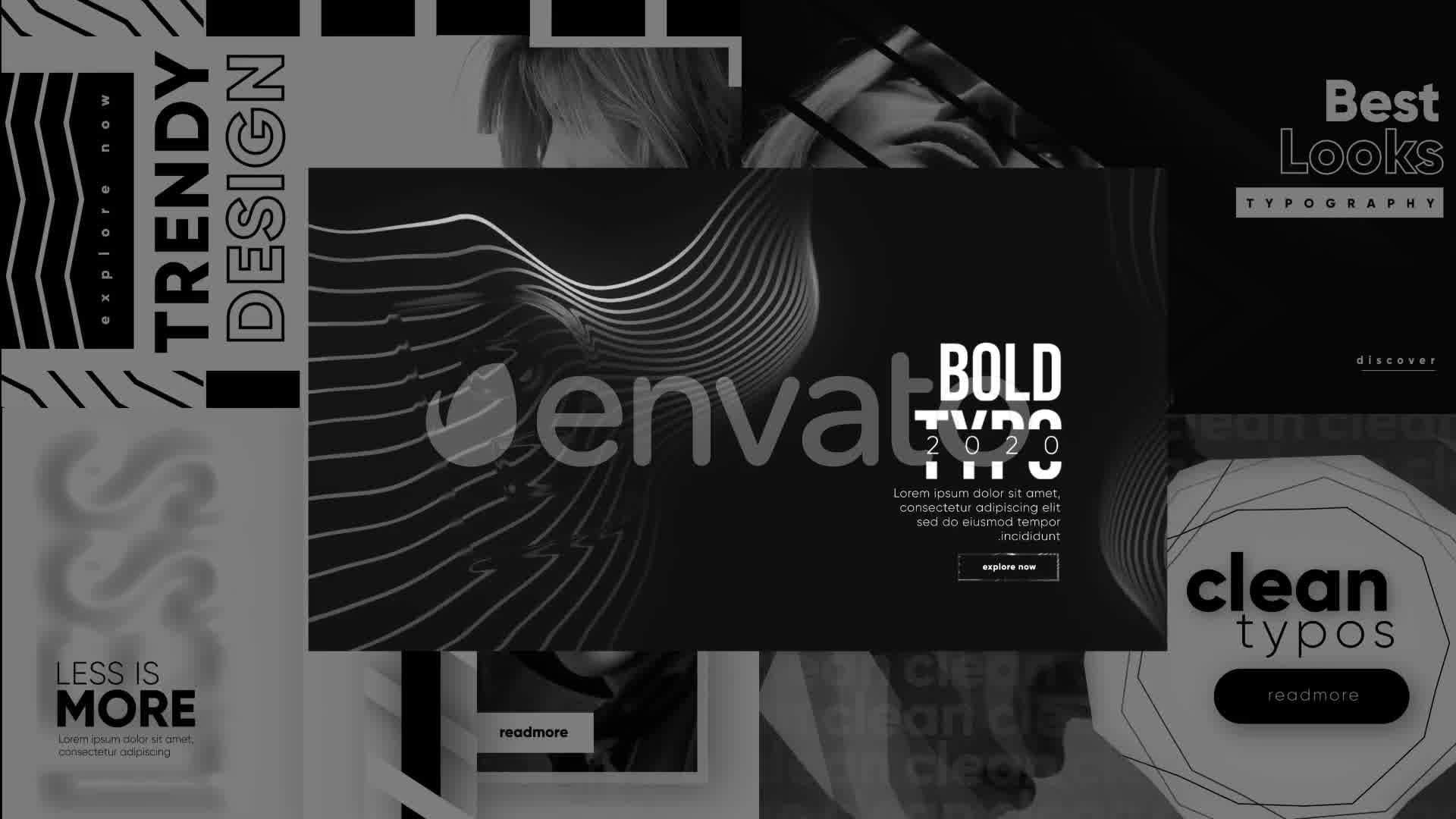 Monochrome Trendy Typography Videohive 27481747 After Effects Image 12