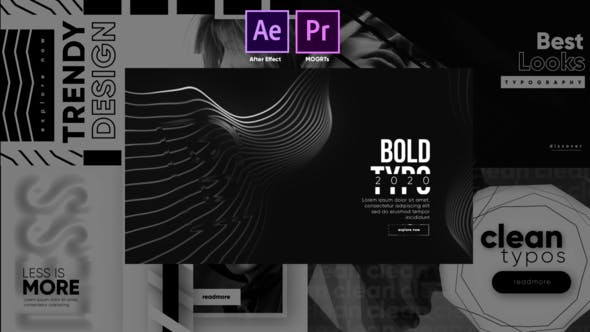 Monochrome Trendy Typography - Videohive 27481747 Download