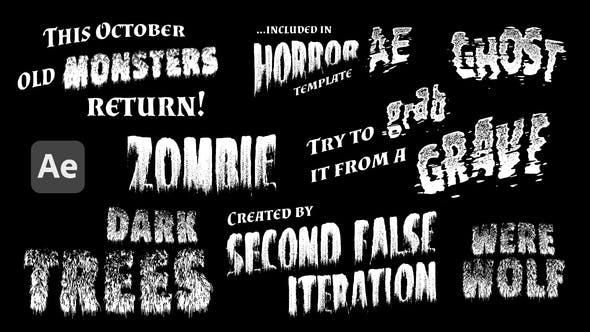 Monsters Retro Horror Titles - Download 29012308 Videohive