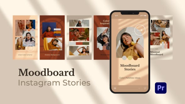 Moodboard Minimal Instagram Stories for Premiere Pro - Videohive Download 33495968