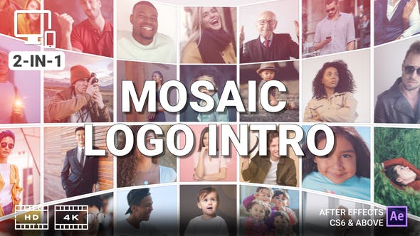 Mosaic Logo Intro - 33470997 Download Videohive