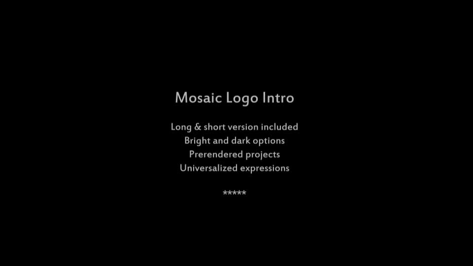 Mosaic Logo Intro - Download Videohive 10550261