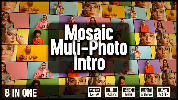 Mosaic Multi Photo Intro - 40655053 Download Videohive