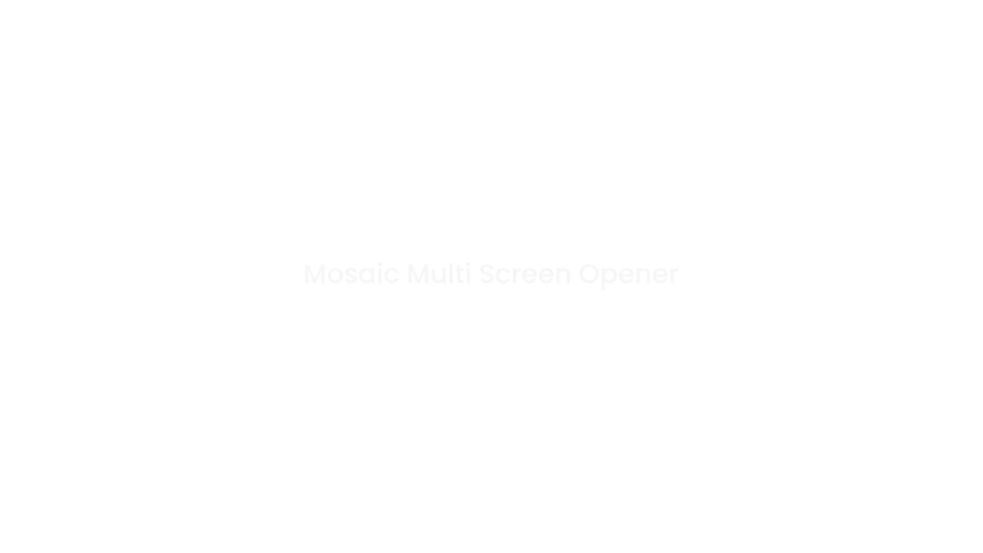 Mosaic Multi Screen Opener Videohive 37784057 After Effects Image 1