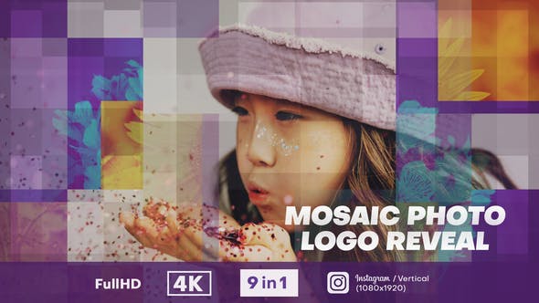 Mosaic Photo Logo Reveal - 33395949 Download Videohive