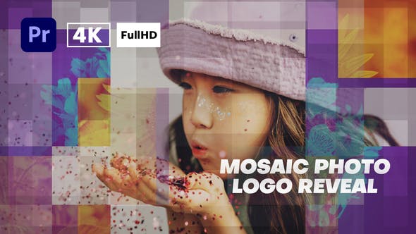 Mosaic Photo Logo Reveal | Premiere Pro - 36047324 Videohive Download