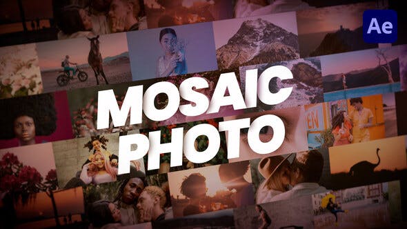 After Effects Mosaic Photo Reveal Template Download Free