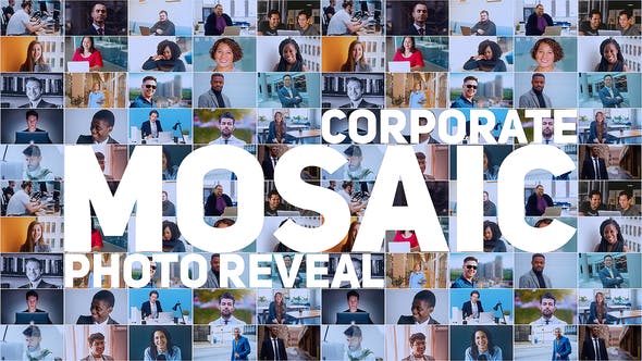 Mosaic Photo Reveal | Corporate Logo - 30636914 Download Videohive