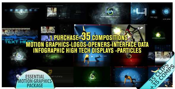 Motion Graphics Displays And Particles Bundle Pack - Download Videohive 2478023