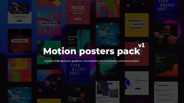 after effects motion poster template free download