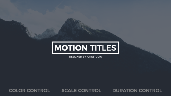 Motion Titles - Download Videohive 19757103