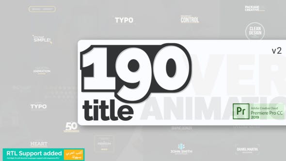 Motion Titles Pack 190 Title Animations - Download Videohive 22801685
