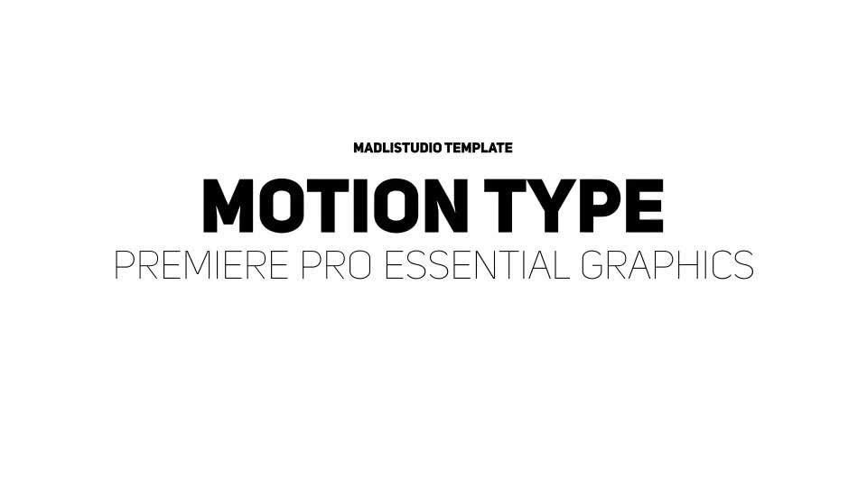 Motion Type Premiere Pro Mogrt - Download Videohive 22086112