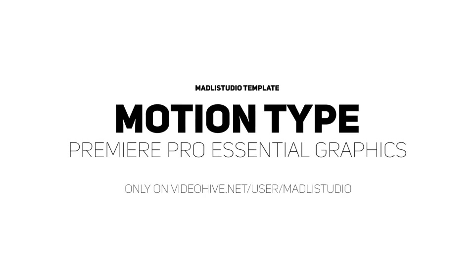 Motion Type Premiere Pro Mogrt - Download Videohive 22086112