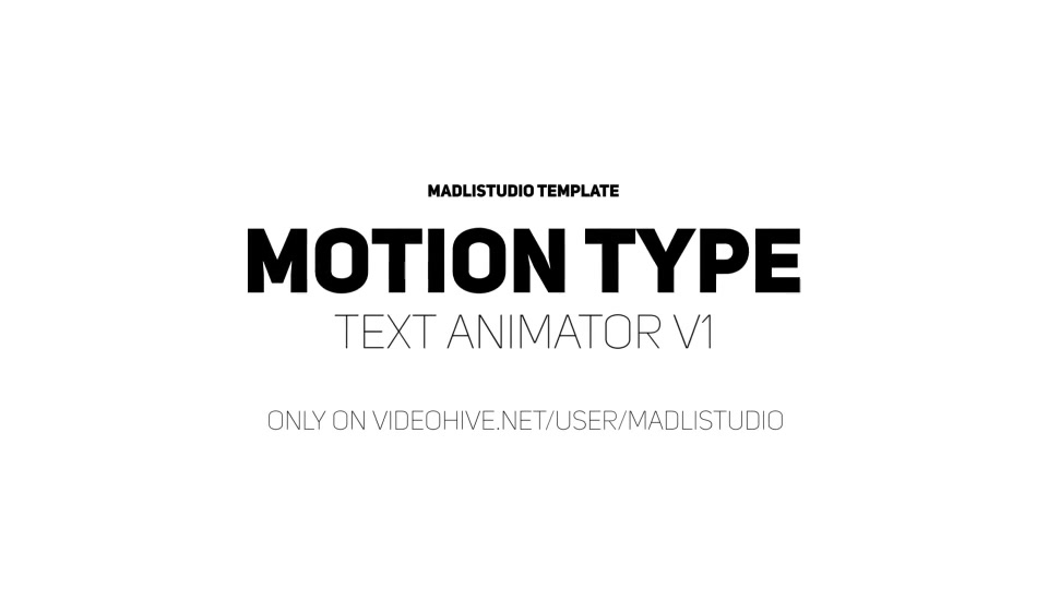 Motion Type Text Animator - Download Videohive 20602837