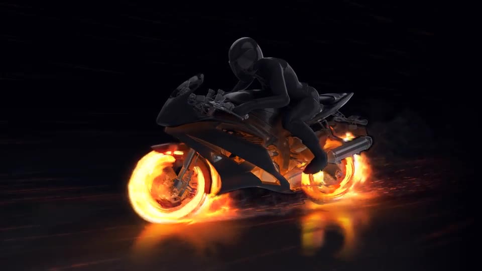 Motorcycle Fire Reveal - Download Videohive 22659715