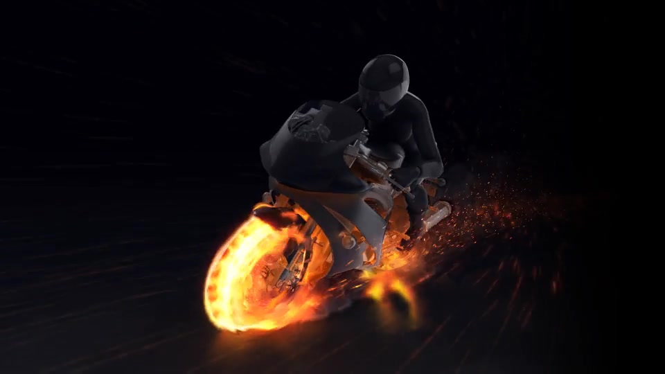 Motorcycle Fire Reveal - Download Videohive 22659715