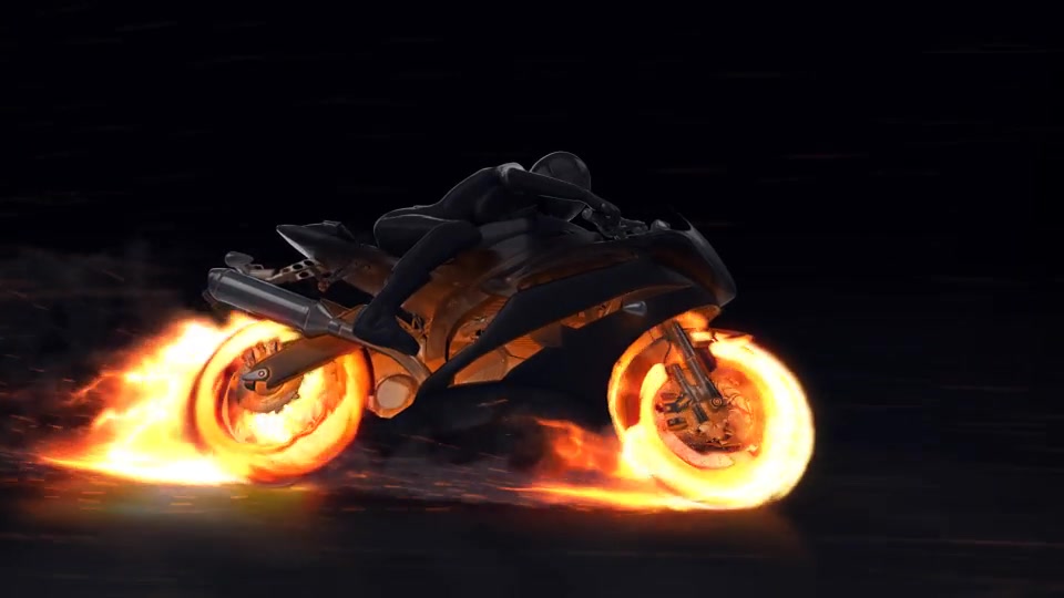 Motorcycle Fire Reveal - Download Videohive 22659715