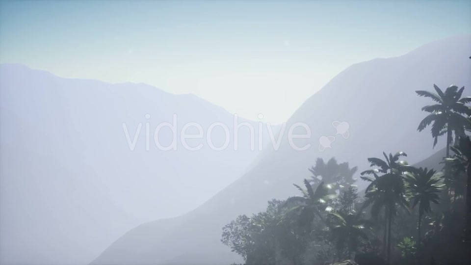Mountain and Field Landscape with Palms - Download Videohive 21204938
