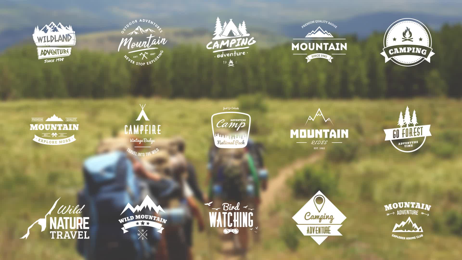 Mountain Travel And Campfire Badges - Download Videohive 10645447