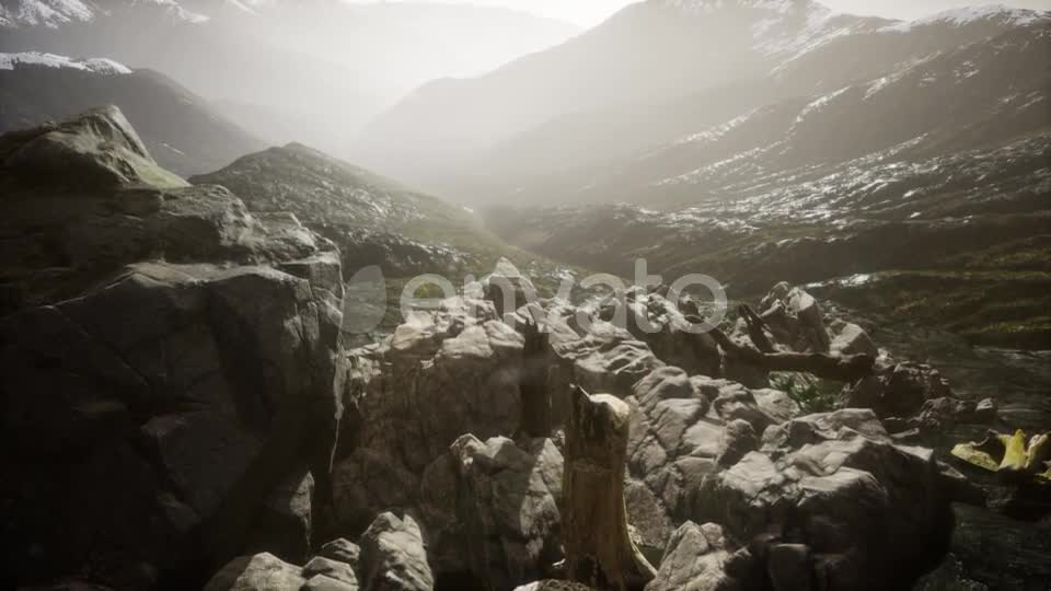 Mountains in Fog at Sunset - Download Videohive 21591380