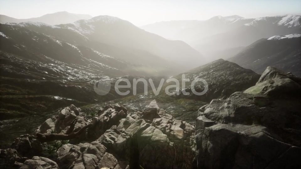 Mountains in Fog at Sunset - Download Videohive 21723004