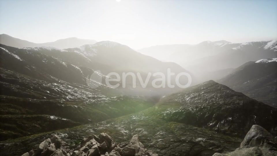 Mountains in Fog at Sunset - Download Videohive 21723004