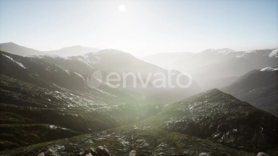 Mountains in Fog at Sunset - Download Videohive 21742855