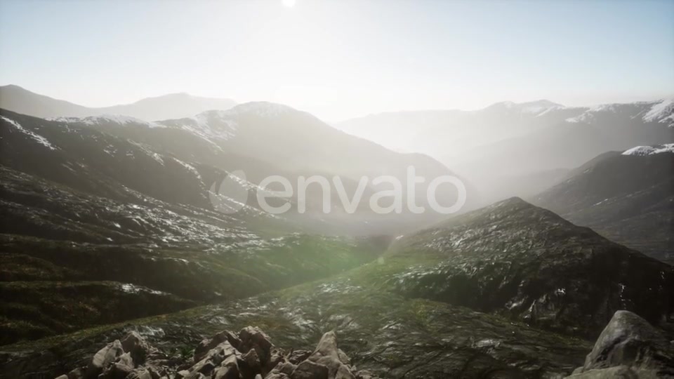 Mountains in Fog at Sunset - Download Videohive 21742855