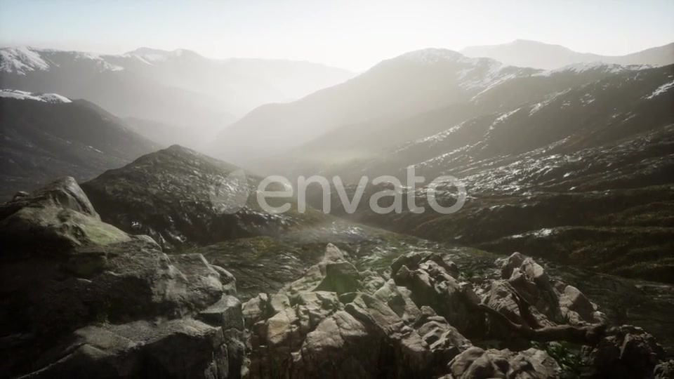 Mountains in Fog at Sunset - Download Videohive 21843927